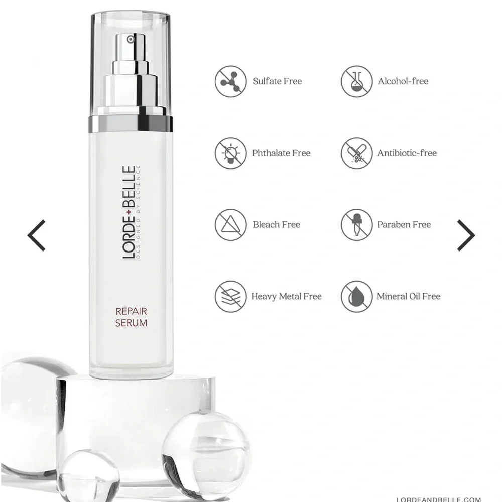 Lorde + Belle Anti-Aging Anti-Wrinkle Fast-Absorbing Repair Serum NIB 1.2oz/35ml